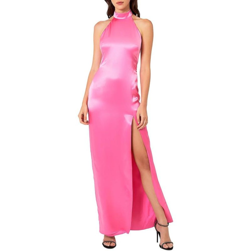 Nicholas Womens Ramina Pink Silk Halter Slip Evening Dress Gown NWT